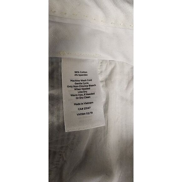 Talbots Striped Blue/White Business Casual Ankle Pants Size 14 - Picture 7 of 8